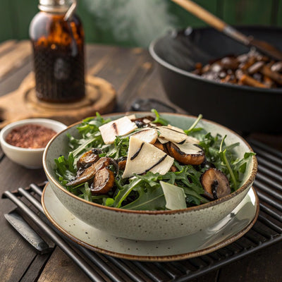 Mushroom Arugula Salad Ruffle