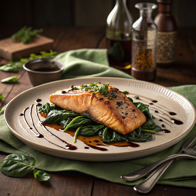 Salmon Spinach Ruffle