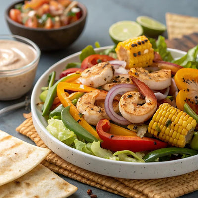 Shrimp Fajitas Salad Flow