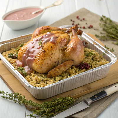 Whole Baked Chicken Freekeh Escape